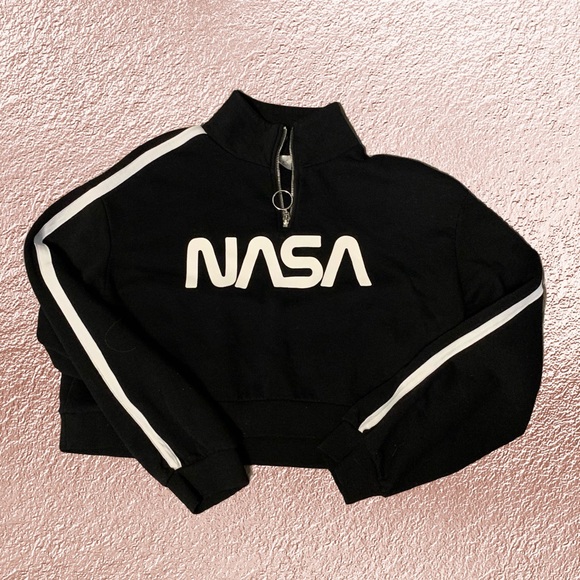 H&M Tops - H&M NASA Crop Zip Up Pullover